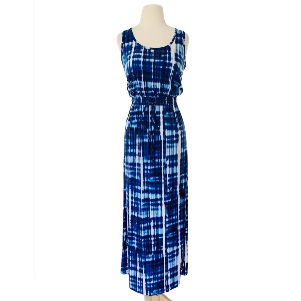 Calvin Klein blue pattern maxi dress size 2